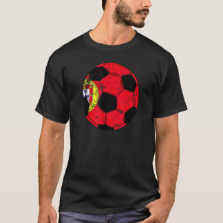 Football van de vlag van Portugal T-shirt