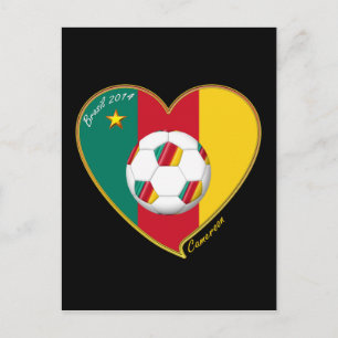 Football van de voetbalclub "CAMEROON", Fútbol de  Briefkaart