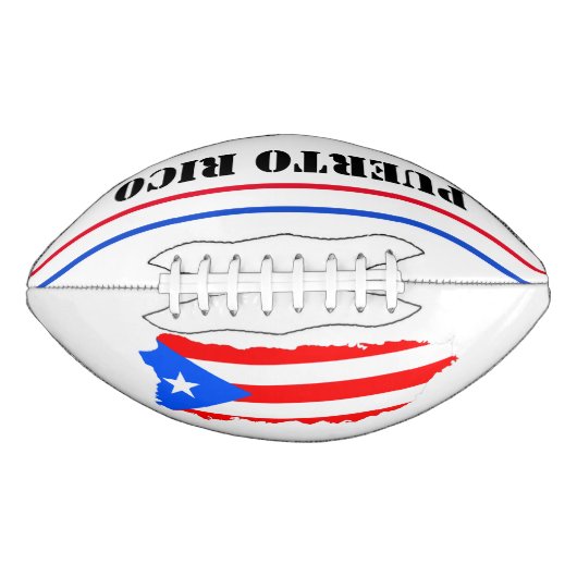 Football van het Puerto Rico Island Flag Patriotic (Voorkant)