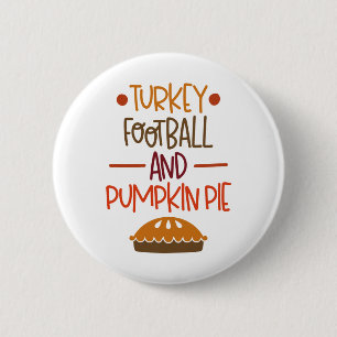 Football van Turkije en pompoentaart Ronde Button 5,7 Cm