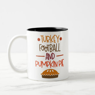 Football van Turkije en pompoentaart Tweekleurige Koffiemok