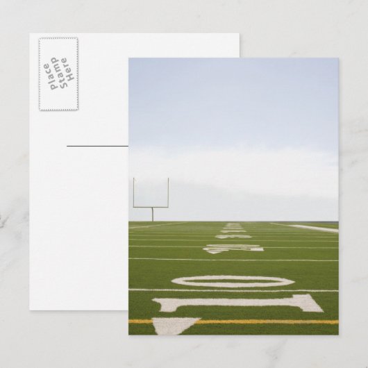 Football veld briefkaart (Voorkant / Achterkant)