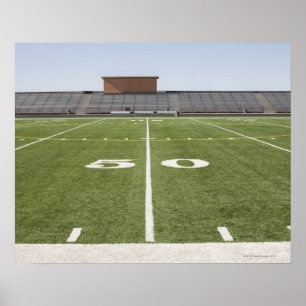 Football veld en stadion poster