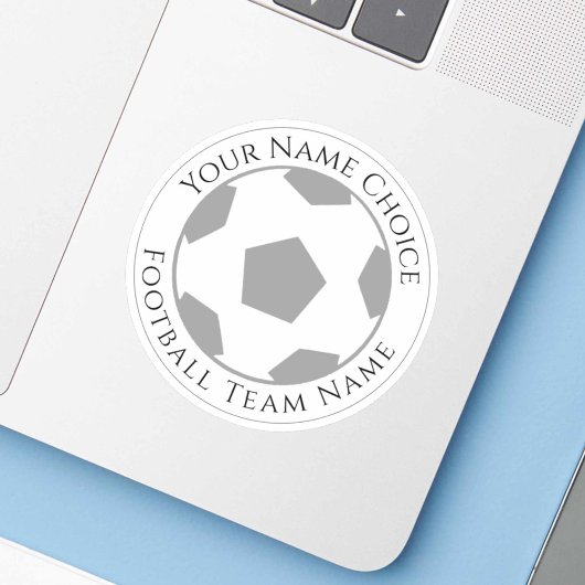Football ventilator gepersonaliseerd met teamnaam sticker