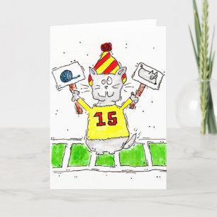 Football Ventilator Kat Wenskaart Kaart