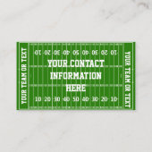 Football ventilatorcoachspeler visitekaartje (Achterkant)