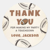  Football Verjaardag Sticker (Voorkant)