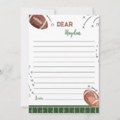 Football Verjaardag Tijd Capsule Note Bericht Kaar Bedankkaart (Voorkant)