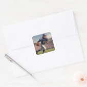 Football Vierkante Sticker (Envelop)