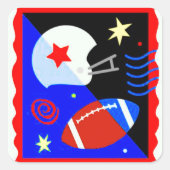 "Football" Vierkante Sticker (Voorkant)