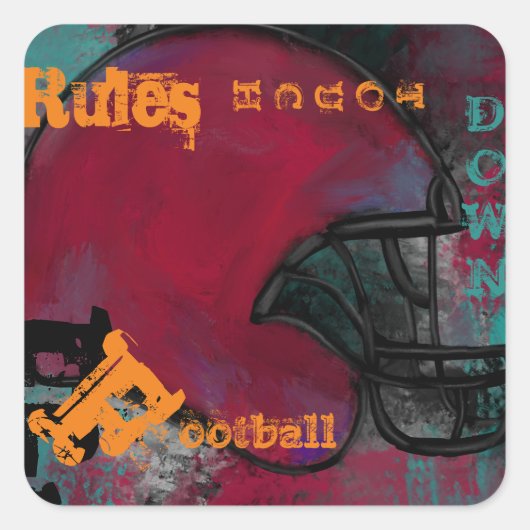 FOOTBALL VIERKANTE STICKER (Voorkant)