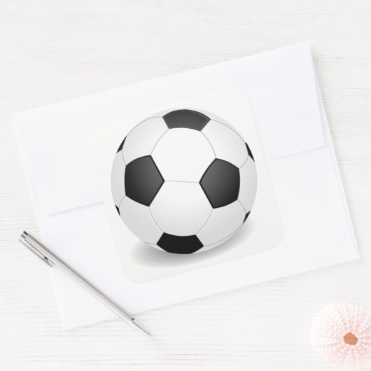 Football Vierkante Sticker (Envelop)