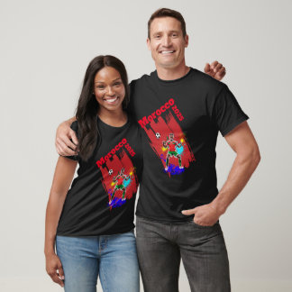 Football Voetbal Doel Viering Marokko Vlag 2025 T-shirt
