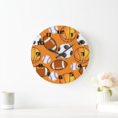 Football voetbal honkbal basketbal grote klok (Huis)