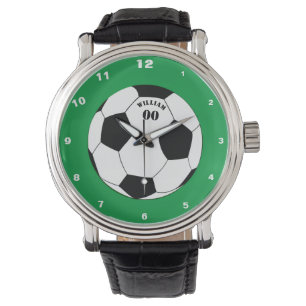 Football & Voetbal Horloge met Naam & Nummer