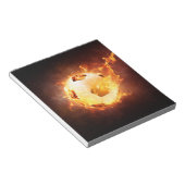 Football Voetbal in brand Notitieblok (Schuin)