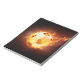 Football Voetbal in brand Notitieblok (Gedraaid)