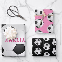 Football Voetbal Kogels Kinder naam Roze Birthday