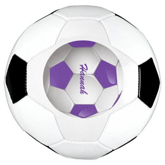 Football Voetbal Paars en wit (Gedraaid)
