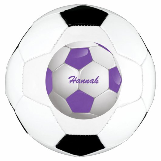 Football Voetbal Paars en wit (Voorkant)
