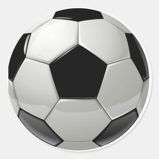 Football Voetbal Ronde Sticker (Voorkant)