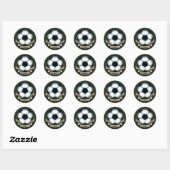 Football Voetbal Ronde Sticker (Vel)