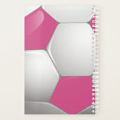  Football Voetbal Roze en Wit Planner (Achterkant)