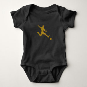 Football Voetbal Shooter Cool Golden Leather Loo Romper