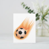 football, voetbal vuur briefkaart (Staand voorkant)