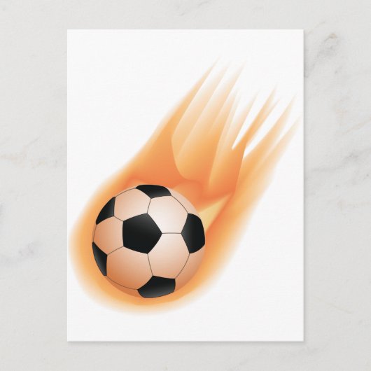 football, voetbal vuur briefkaart (Voorkant)