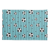 Football Voetbalspeler zwart-wit Kussensloop (Achterkant-Links)