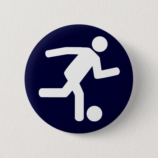 Football Voetbalsymbool Button (Voorkant)