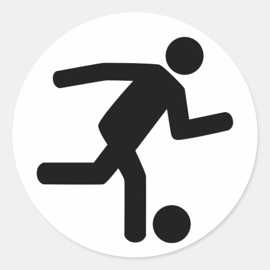 Football Voetbalsymbool Sticker (Voorkant)