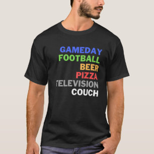 Football voor minimalistische gamedag t-shirt