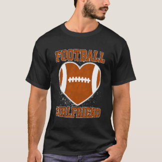 Football Vriendin hart Football Speler's Meisje T-shirt