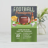 Football Vriendsgiving Dinner Invitation Kaart (Staand voorkant)