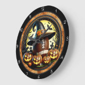 Football Witch Pet Halloween Grote Klok (Hoek)