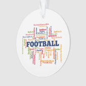 Football Word Cloud Ornament (voorkant)