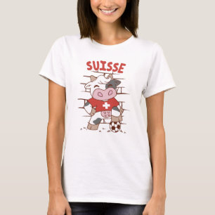 Football Zwitserse Koe Vangst Zwitserland T-shirt