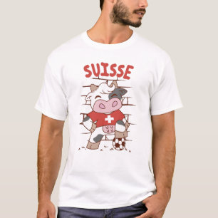 Football Zwitserse Koe Vangst Zwitserland T-shirt
