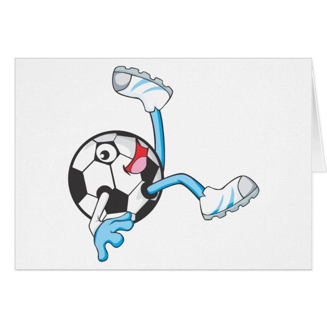 Footballeur dans la pose de coup-de-pied de (Devant horizontal)