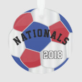 Footballeur rouge, bleu, noir et blanc de fille - (dos)