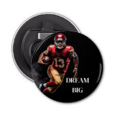 Footballs knop flesopener button flesopener (Voorkant)