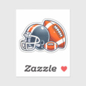 Footballs kogelhelm Cartoon Afbeelding Sticker (Vel)
