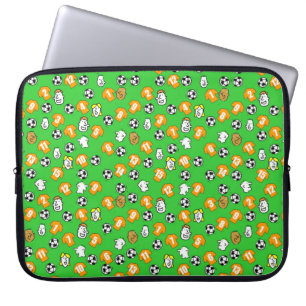 Footballs, Oranje Shirten en ventilatoren Laptop Sleeve