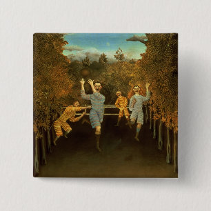 Footballs spelers, 1908 (olie op canvas) vierkante button 5,1 cm