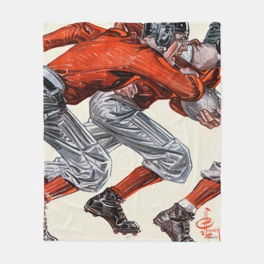 Footballs spelers fleece deken (Voorkant)