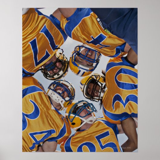 Footballs spelers in de warboel poster (Voorkant)