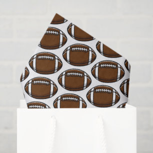 Footballs Sports Brown White Team Giften Tissuepapier
