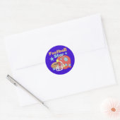 Footballs ster ronde sticker (Envelop)